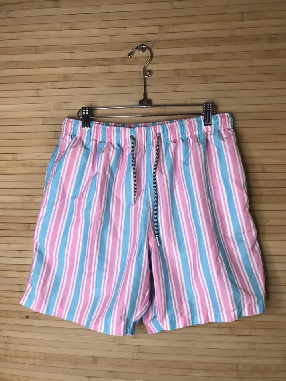 Boardies MULTI Candy Stripe Striped Board Shorts pink blue sz M